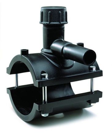 картинка Седелка ПЭ электросварная с фрезой d. 160 × 20 SDR11 Eurostandard от интернет-магазина «Акваника»